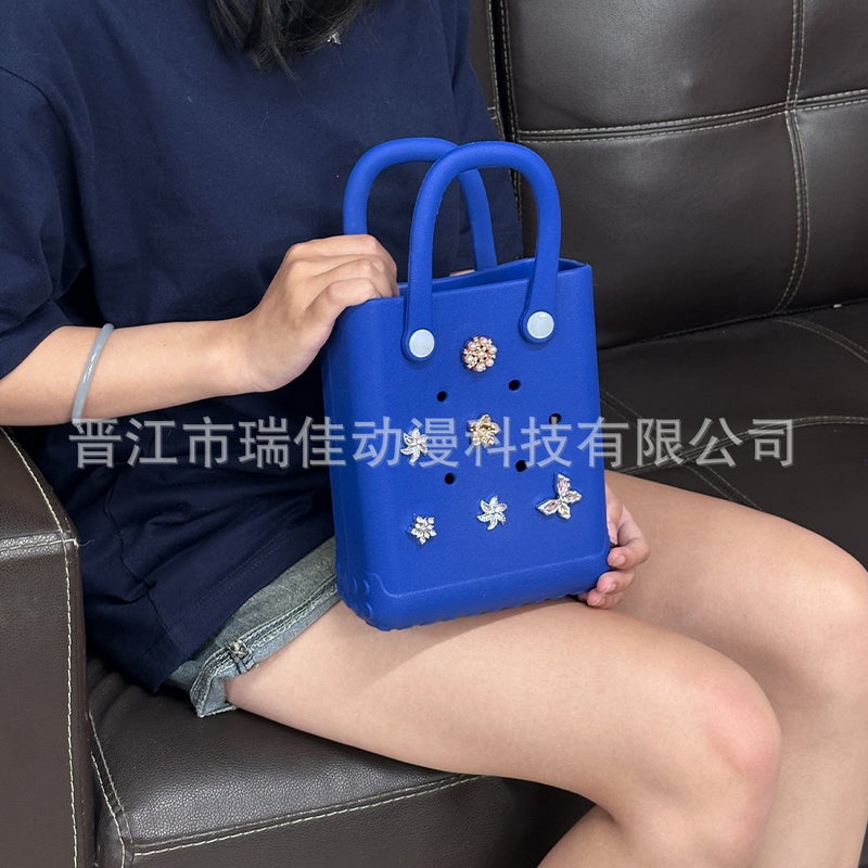 New Ins-Style Eva Hole Bag, Diy Jewelry Handbag, Beach Bag, Korean-Style Mini Portable Handbag - Image 4